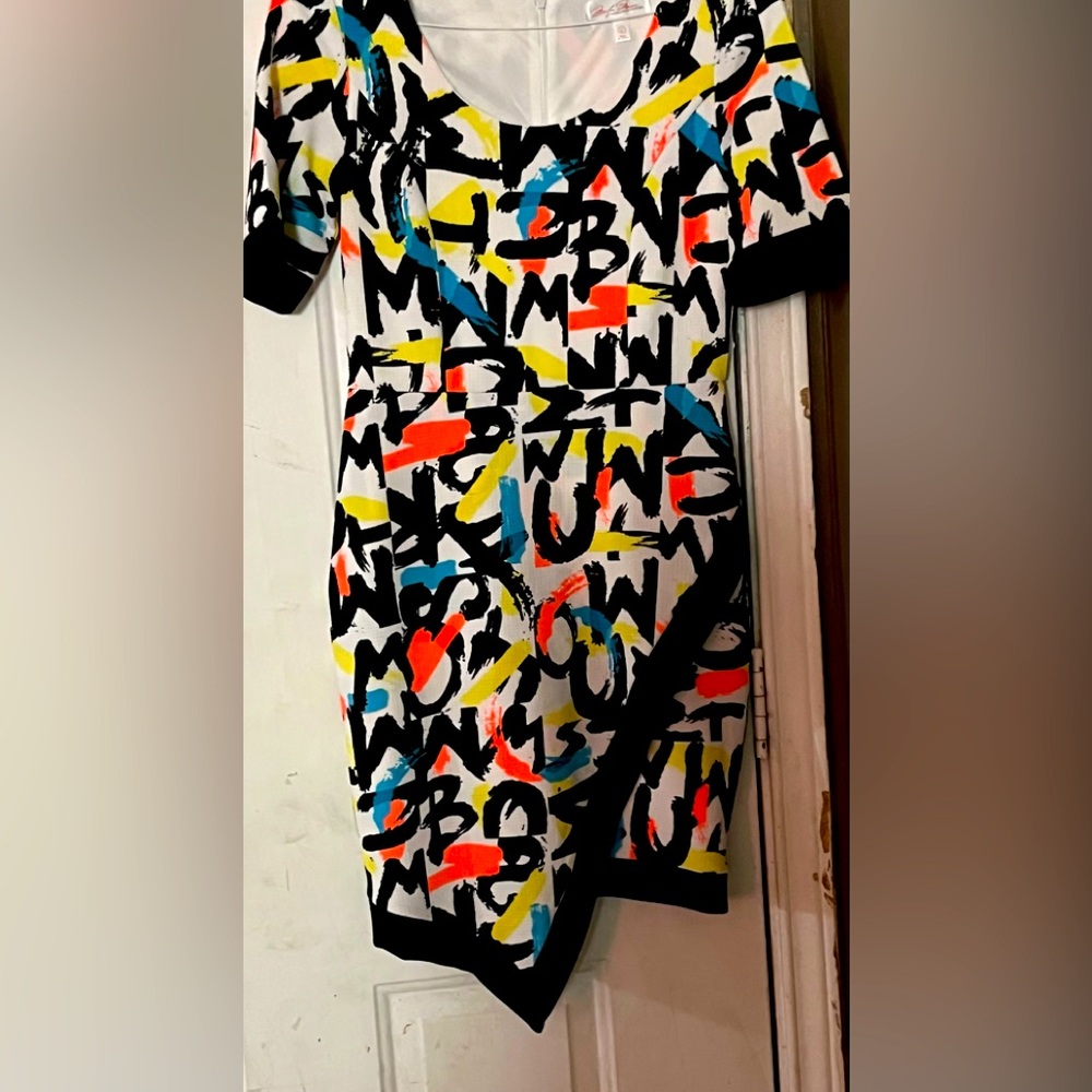 Marilyn Monroe waffle knit mod dress size large women stretch fit
